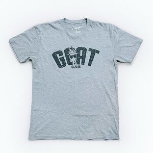 Goat USA Men's Grey Graphic T-Shirt Large